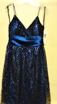 WOMENS SEMI FORMAL NAVY BLUE DRESS BY ONYX FROM MACY;S, SIZE 12  - $24.95