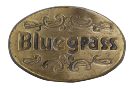 Vintage Bluegrass Solid Brass Belt Buckle 1978 Baron Buckle Taiwan R.O.C 4288 - £6.47 GBP