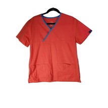 Lydias Select Top Size S Womens Pink Short Sleeve V Neck Scrub Top - £14.14 GBP