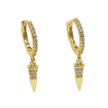 2021 ear dangle Earrings women Gold colors earring spike hoop earing jewelry geo - £8.44 GBP