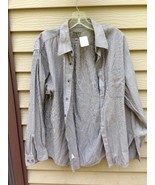 Men&#39;s CALVIN KLEIN Dark Grey/Black/Color striped 16 (34/35) Shirt - $40.06 CAD