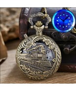Quartz Pocket Watch with LED &amp; Necklace Attached. Please Read Description. - $34.68 CAD