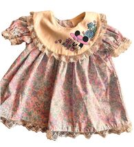 Vintage Disney Baby Minnie Mouse Pink Dress Lace Floral Newborn to 6mo - $28.49