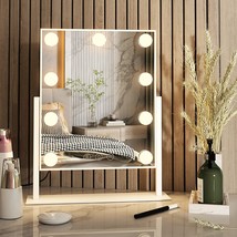 Hollywood Vanity Mirror With Light, Tablet Makeup Mirror With 9 Led Lights Smart - £31.12 GBP