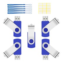 5 Pack 64Gb Flash Drive Usb 3.0 Thumb Drive High Speed Swivel Memory Stick Jump  - £38.08 GBP