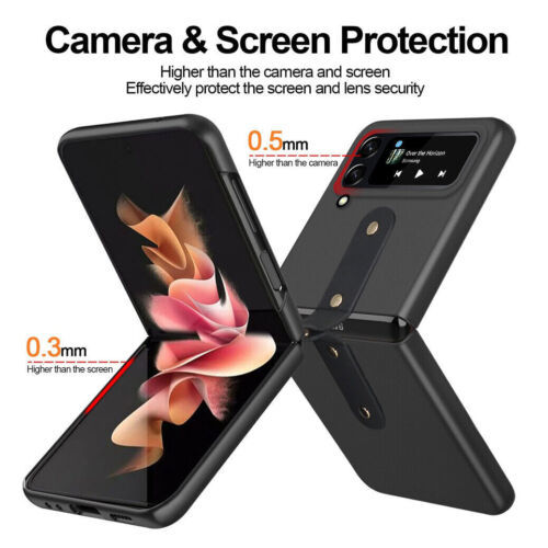 For Samsung Galaxy Z Flip 4 Soft Leather Case Magnetic back Flip cover  - £52.13 GBP