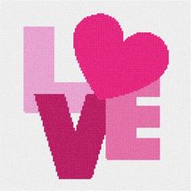 Pepita Needlepoint kit: Word Love, 10&quot; x 10&quot; - £62.00 GBP+