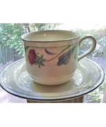 Lenox Poppies on Blue Cup and Saucer Made in the USA Chinastone - £9.54 GBP