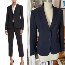 $435 THEORY black Sz 2 Carissa Classic Virgin Wool stretch Suit Blazer Jacket - £232.15 GBP