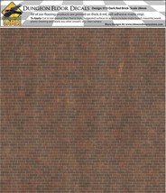 Dungeon Flooring Design 015 Dark Red Brick DIY 28mm Miniature Decals - £4.66 GBP