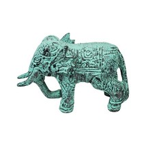 Indian Elephant Painted Green Verdis Patina Figure Metalware Cast Iron? ... - €28,88 EUR