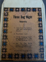 Three Dog Night Naturally 8 Track Tape - £9.82 GBP