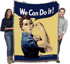 Rosie The Riveter - We Can Do It! Vintage Poster Blanket - Fine Art Gift - £60.96 GBP