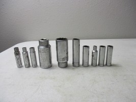 10 vintage assorted Wright Socket tools 3/8 1/2&#39;&#39; Lot - £34.94 GBP