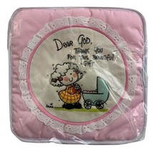 Vtg Dear God Kids Greetings &quot;Dear God Thank You For This Beautiful Gift&quot; Girl - £11.12 GBP