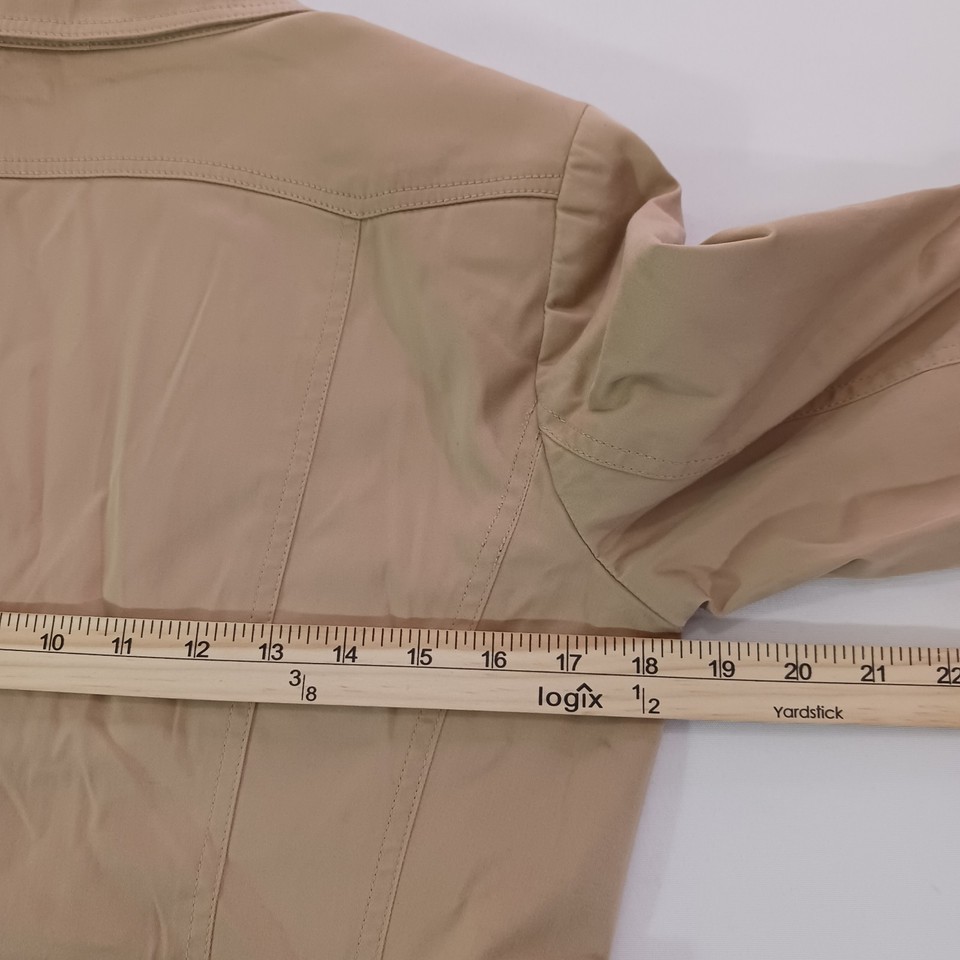 Body By Victoria Women’s Tan/Beige Cotton Blend Button Jacket Coat Size 6 Item image 6