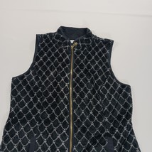 Charter Club Petite Girls/Women's Black Full Zip Sleeveless Vest Pockets Size PM image 12