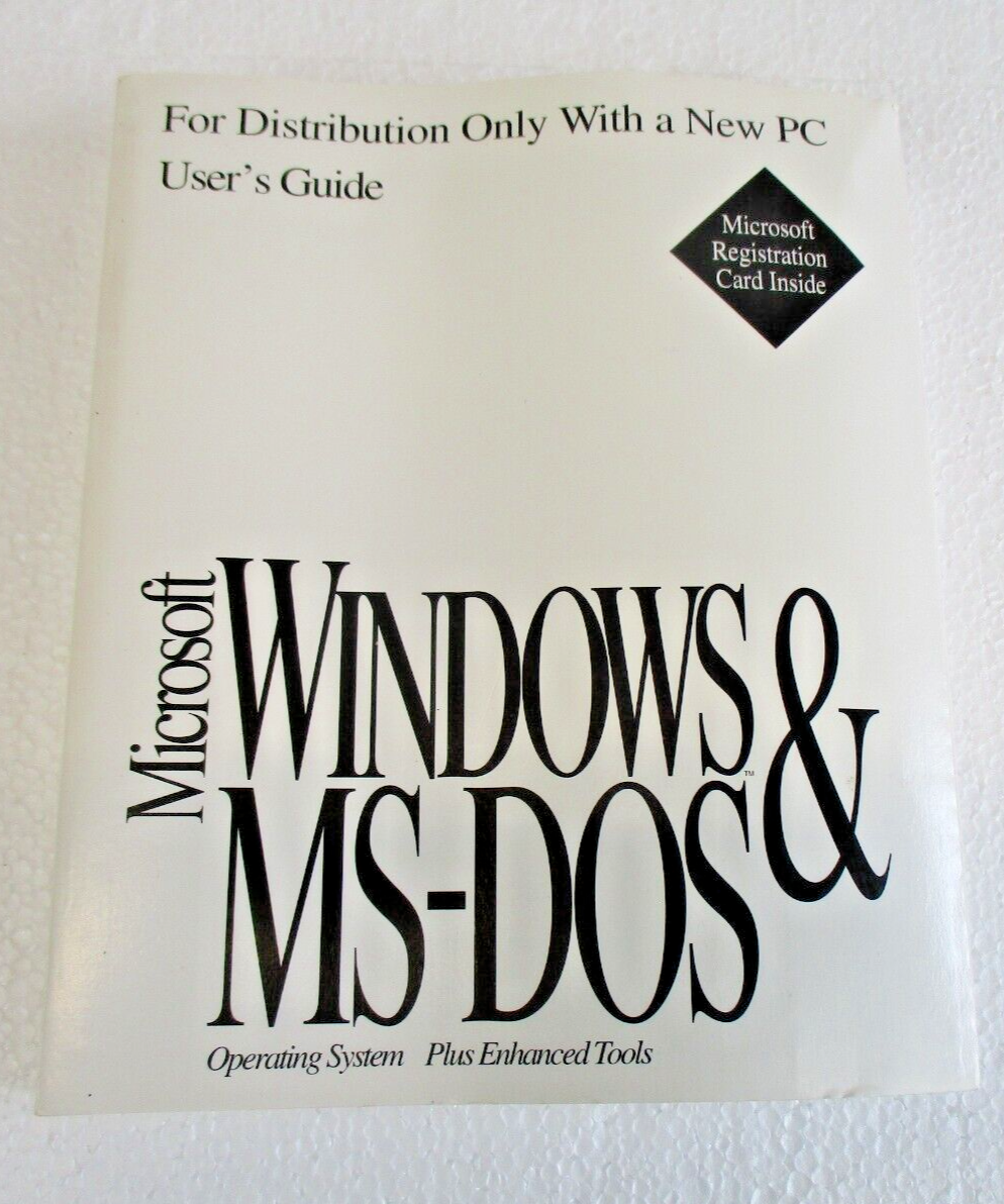Primary image for Vintage Microsoft Windows & MS-DOS User Guide 1991 Book