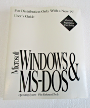 Vintage Microsoft Windows &amp; MS-DOS User Guide 1991 Book - £11.55 GBP