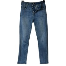 7 For All Mankind Josefina Blue Denim Jeans Button Fly Stretch BOHO Mid Rise 25 - £8.80 GBP