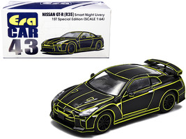 Nissan GT-R (R35) RHD (Right Hand Drive) Smart Night Livery Black with Yellow St - £15.27 GBP