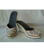 Pre-Loved Xhilaration Jeweled Wedges SZ 9 1/2 - $14.00