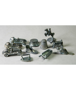 11 Parker Brothers Metal Monopoly Game Pieces Tokens 9 are Unique - $15.00