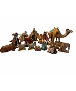 Nativity Set Ceramic Camel Donkey Sheep Wisemen Mary Joseph Unbranded  1... - $62.86