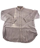 Tommy Hilfiger Shirt Mens Extra Large Brown Checkered Button Up Career B... - $12.99 CAD