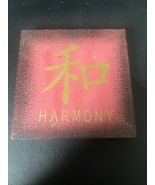Asian Sayings Harmony Hanging Tile Wood Plaque 5x5 Red - $6.44