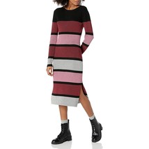 Women&#39;S Stripe Ribbed Dress Medium Multi - £101.20 GBP