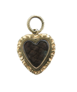 Victorian Mourning Pendant Woven Hair Under Glass Gold Filled Metal Smal... - $2,803.70 MXN