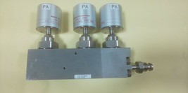 Fujikin O.P. 0.45~0.6MPa type N.C diaphragm valve manifold semiconductor - £85.98 GBP