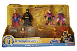 Dc Super Heroes Vs Villains Imaginext Superman Batman Ww Luthor Joker Cheetah - £22.80 GBP