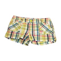 Arizona Jeans Shorts Womens 15 Multicolor Plaid 100% Cotton Mid-Rise Cla... - $18.37