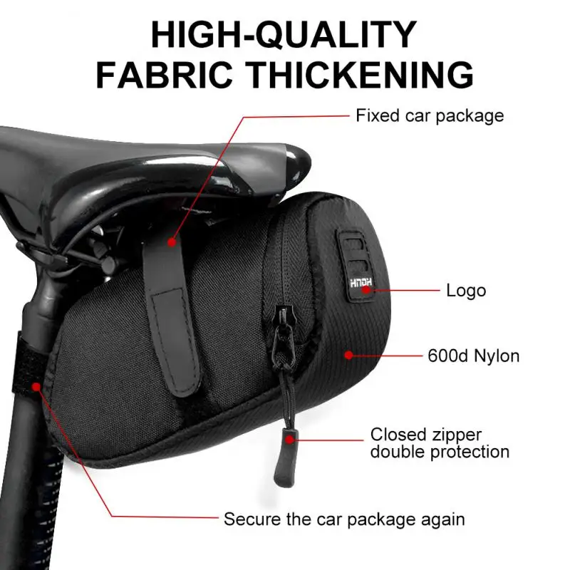 Sporting Bicycle Bag Bike Saddle Bag Cycling Seat Tail Pouch FolAle Seatpost Sto - £23.90 GBP