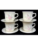 4~Pfaltzgraff TEA ROSE Cups &amp; Saucers~Excellent - $22.00