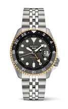 Seiko 5 Five Sports SSK021 SKX GMT Automatic Gold Bezel Made Japan (FEDE... - £375.89 GBP