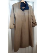 London Fog Tempo Europa Trench Coat Zip Out Wool Lining Tan/Blue Women&#39;s... - £31.46 GBP