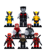 8pcs Deadpool Wolverine Variants X-Men Magneto Colossus Minifigures Buil... - $18.59