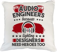 Make Your Mark Design Lighting Designers Need Heroes White Pillow Cover for Audi - £19.43 GBP+