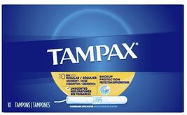 Tampax Cardboard, Regular Absorbency Tampons, Travel Size, 10 Count - €5,67 EUR