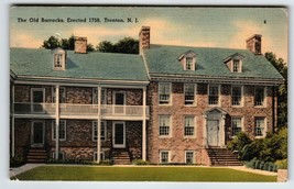 Postcard The Old Barracks Erected 1758 Trenton New Jersey Linen Vintage 1943 - £6.05 GBP