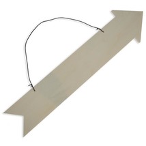 Unfinished Wooden Arrow Shape Cutout DIY Craft 13.75 Inches - £18.79 GBP