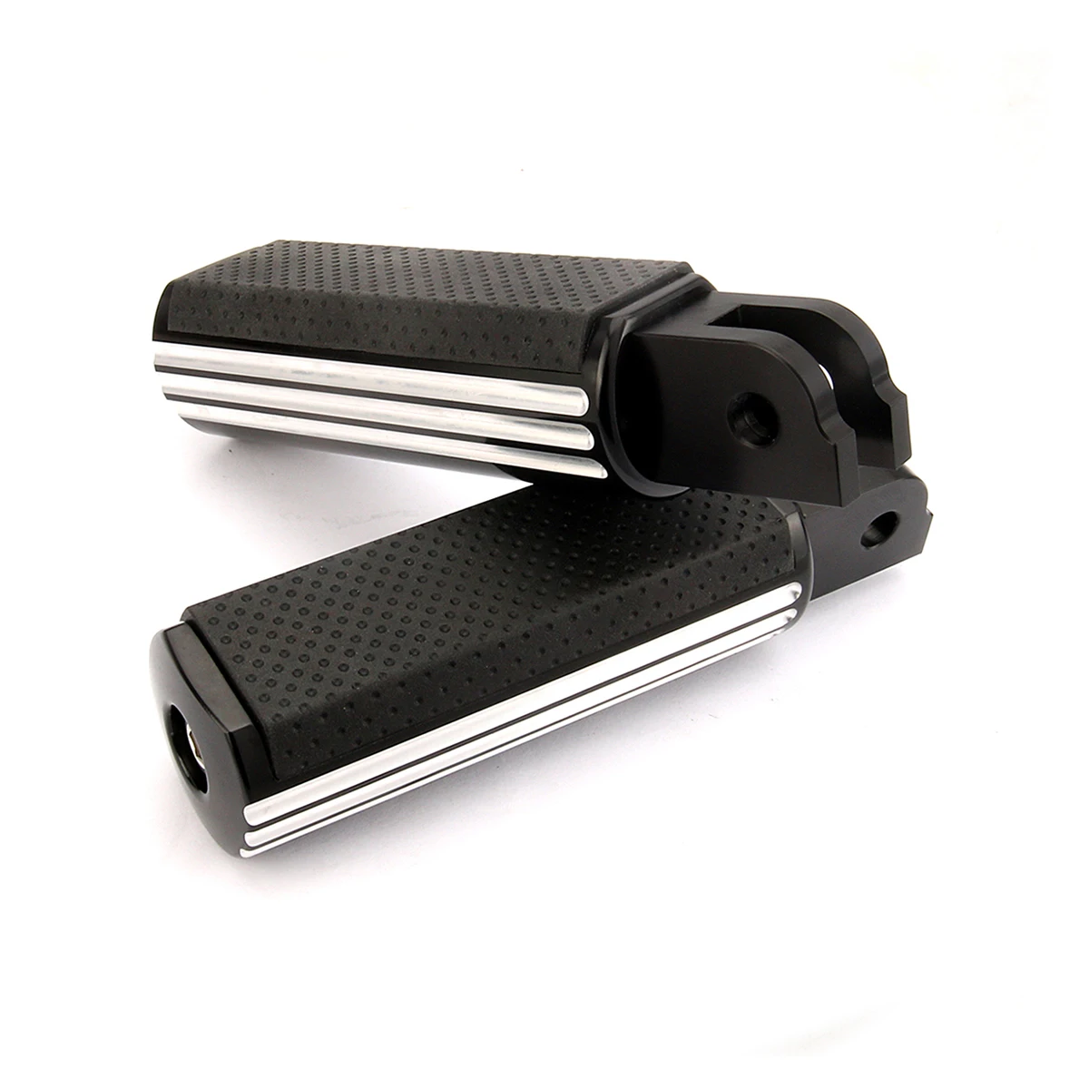 Black Defiance Driver Rider front footpegs for harley Softail Street Bob... - $83.13