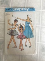 Simplicity 7160 Vintage Ballerina Costumes Sewing Pattern Size 10 Girls - $18.69