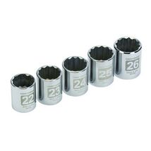 Craftsman 5 pc. Metric 12 pt. 1/2 in. dr. Large Socket Accessory Set 9-3... - $44.95