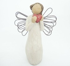 Willow Tree Angel Holding Red Heart Love Wire Wings by Susan Lordi 2000 - £6.75 GBP