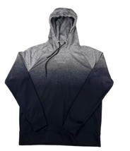 American Eagle Hoodie Mens Medium Gray Black Ombre Flex Spell Out Logo Pullover - £20.46 GBP
