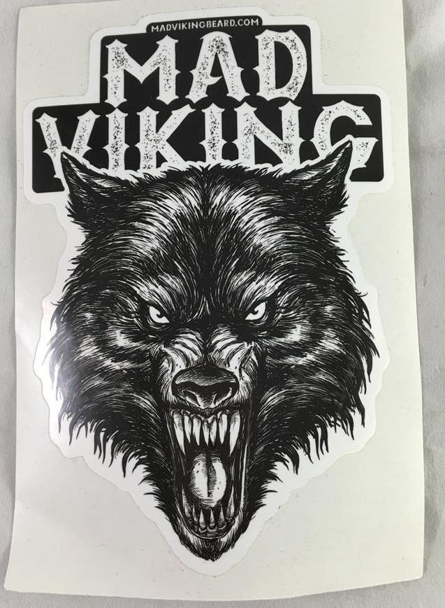 NEW Ingen Doft Mad Viking Beard Wolf Logo Decal Sticker 5-1/2" X 4" - £3.10 GBP